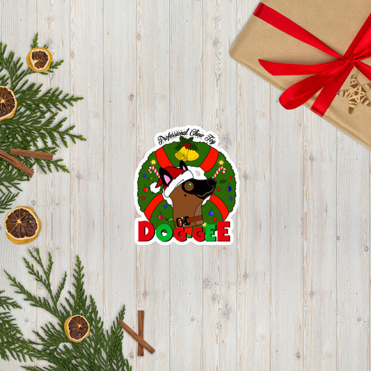 Holiday DOG-GEE Bubble-free stickers