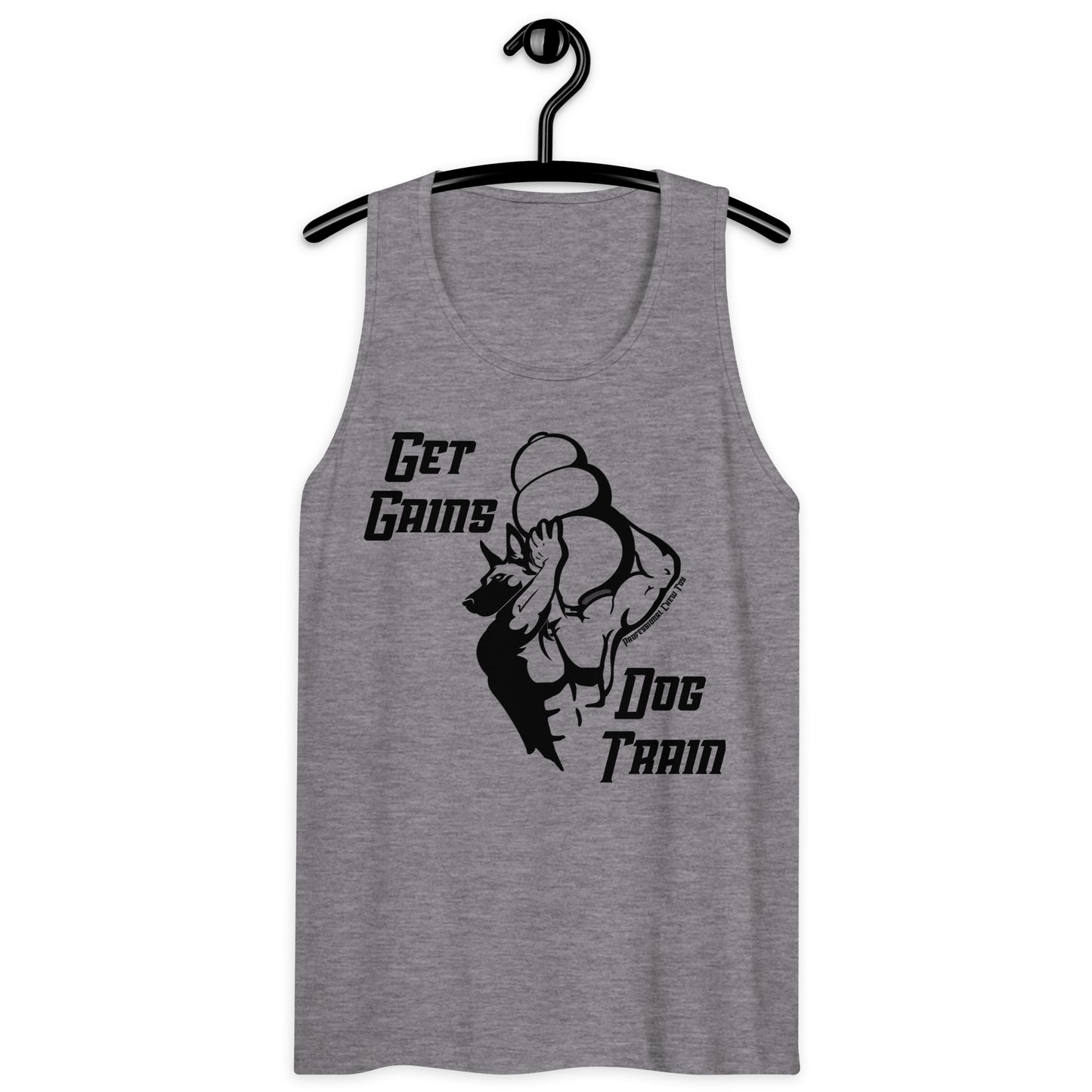 Get Gains & Dog Train Men’s premium tank top