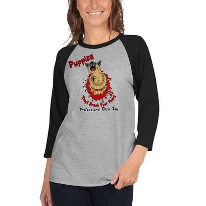 Puppy Buster 3/4 sleeve raglan shirt