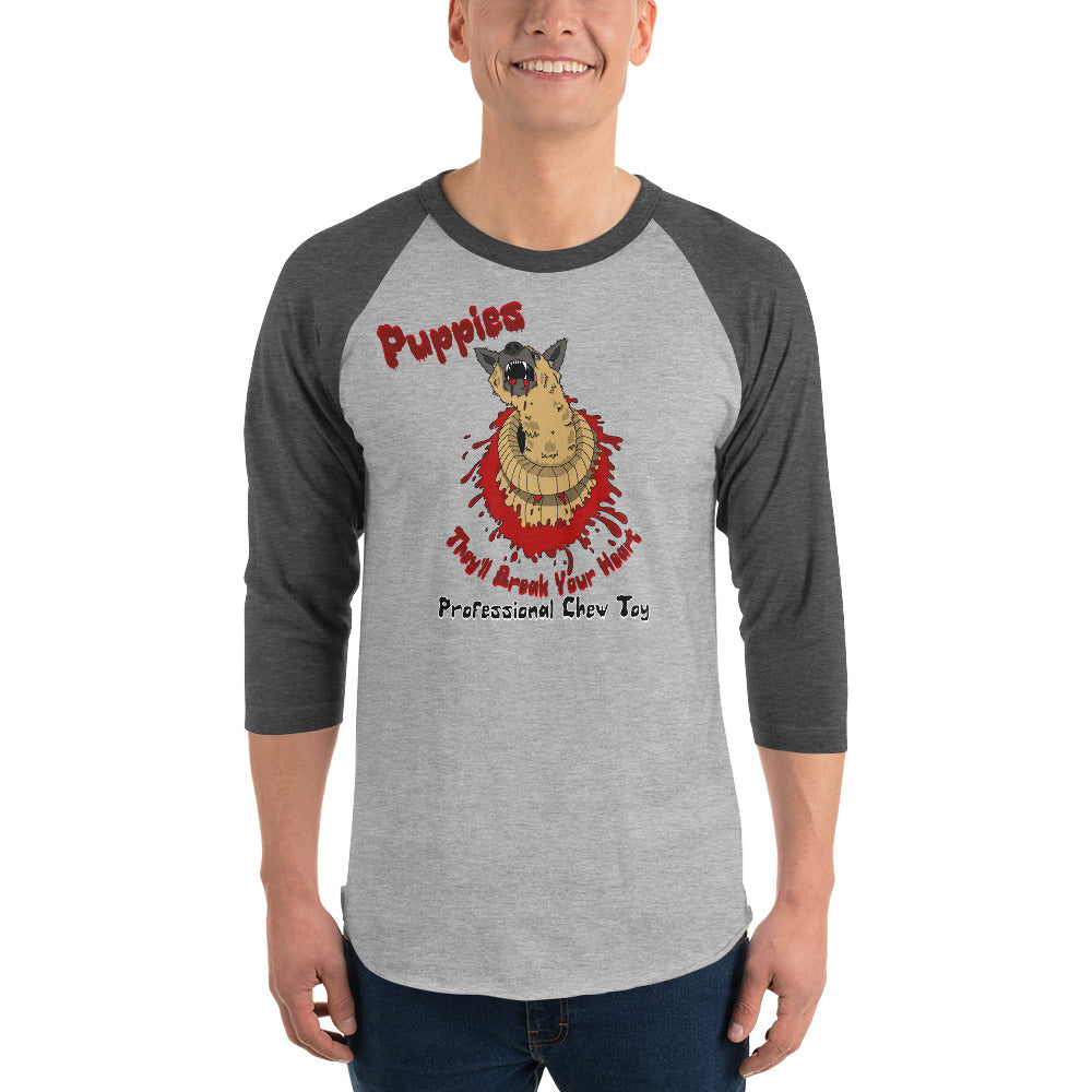 Puppy Buster 3/4 sleeve raglan shirt