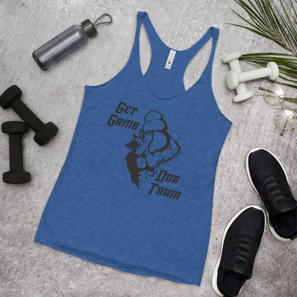 Get Gains & Dog Train Women's Racerback Tank