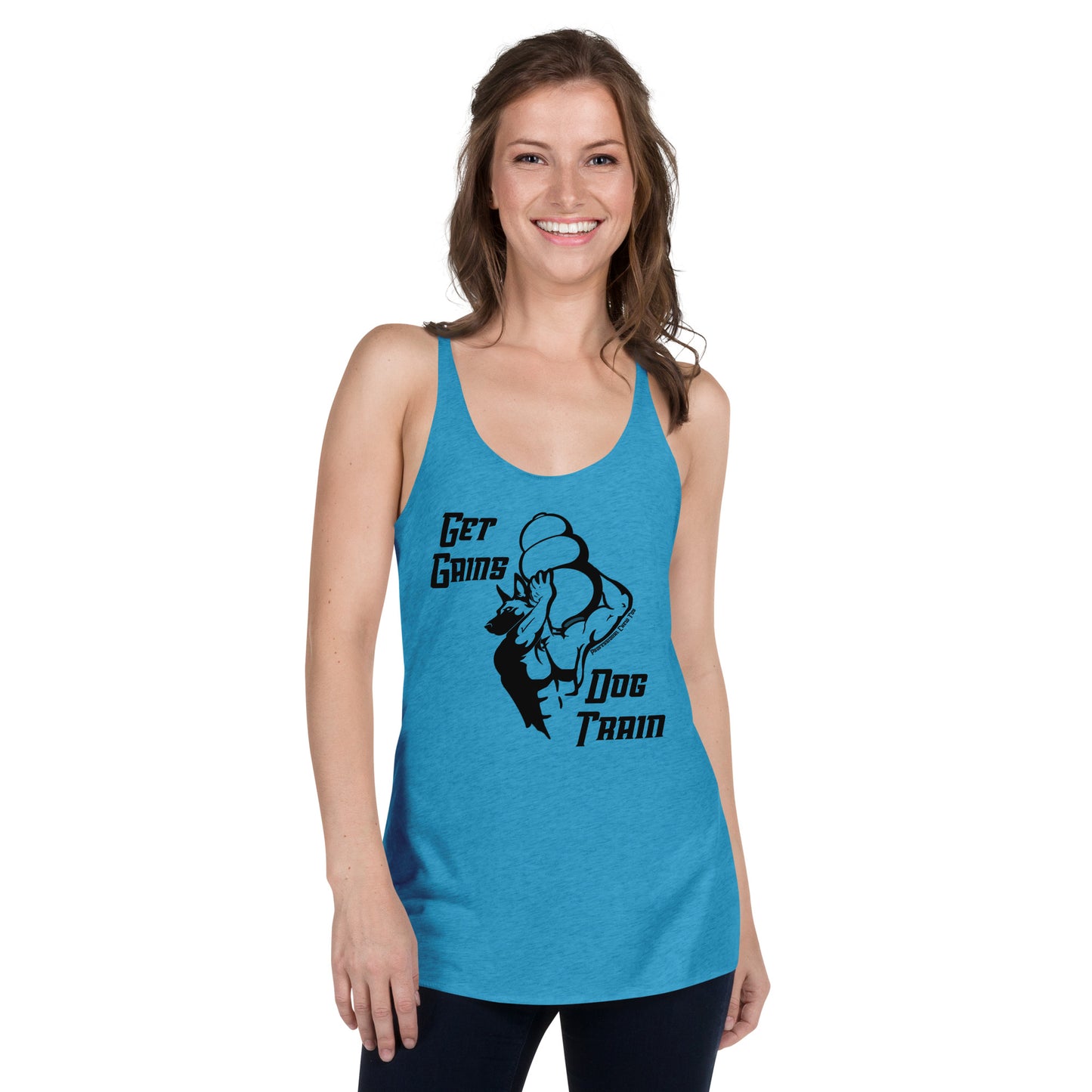 Get Gains & Dog Train Women's Racerback Tank